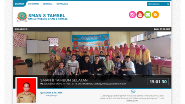 Website Sekolah SMAN 8 Tambun Selatan