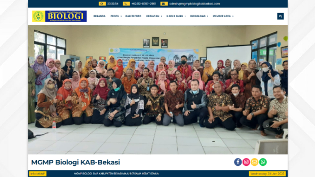 Website MGMP Biologi Kabupaten Bekasi