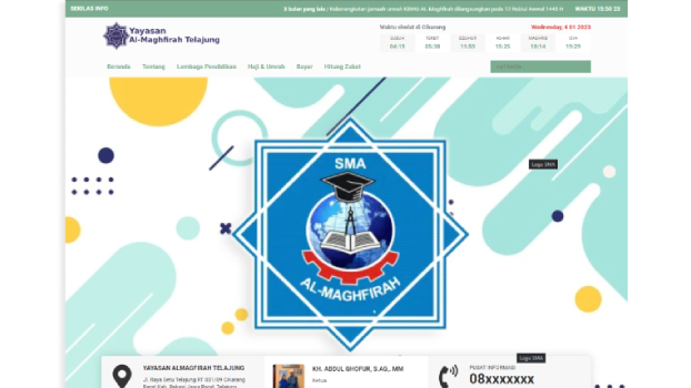 Website Yayasan Al-Maghfirah Telajung